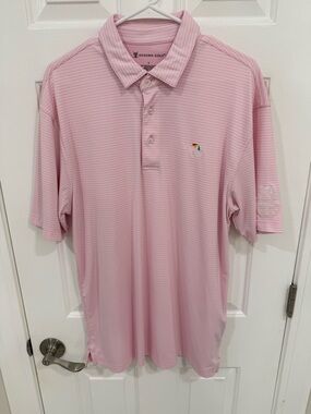 Bay Hill Oxford Men’s Light Pink Striped Golf Polo